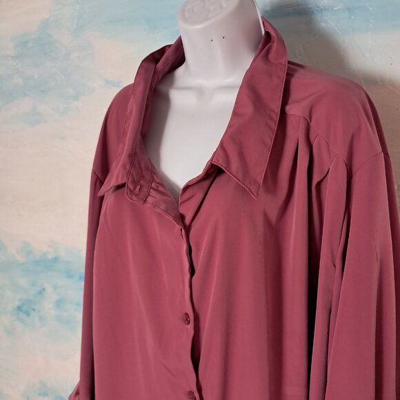 Only Necessities size 5X dusty rose pink blouse, NEW WITHOUT TAGS - Picture 2 of 7